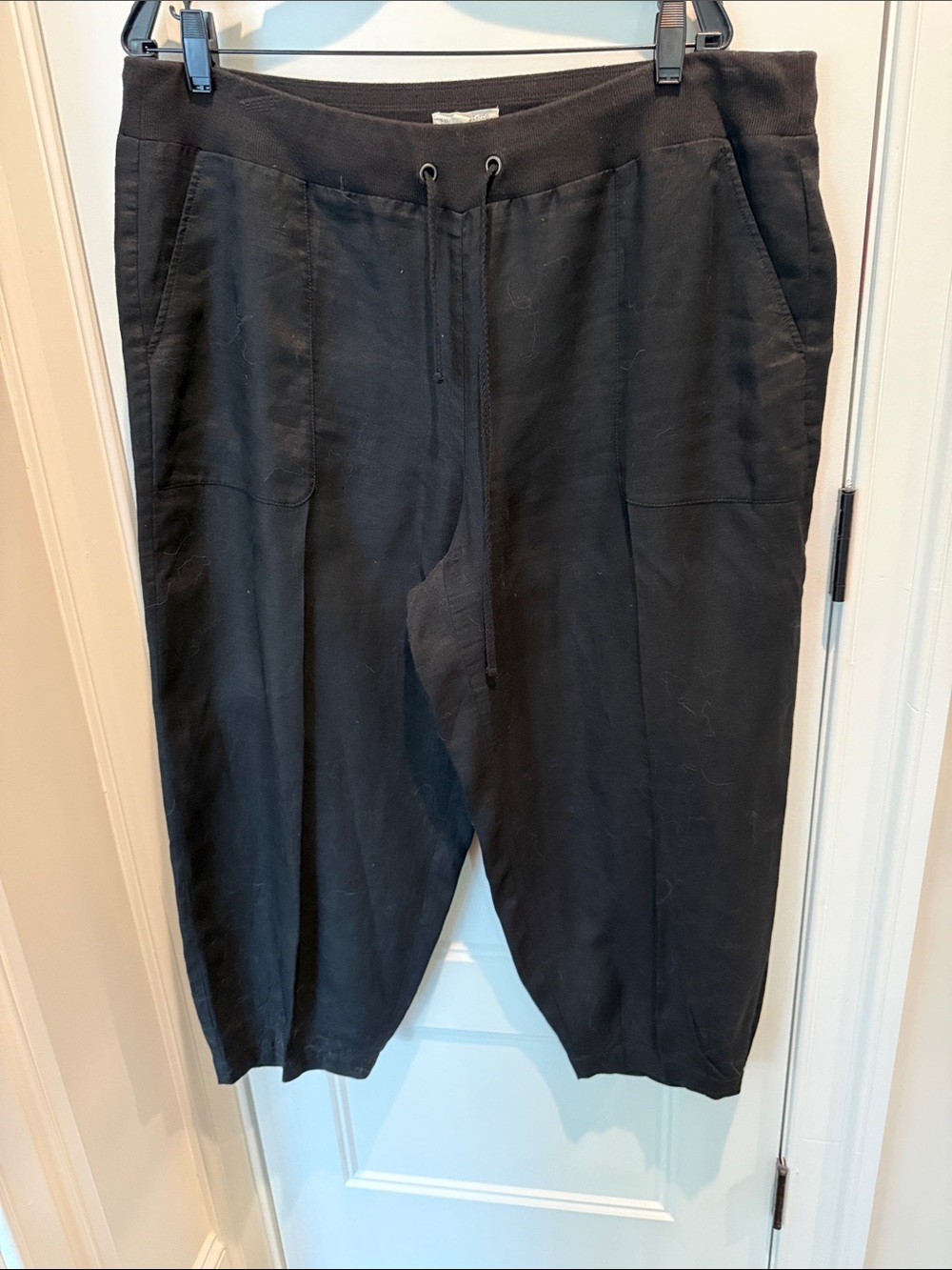Eileen Fisher linen Black cropped Pants